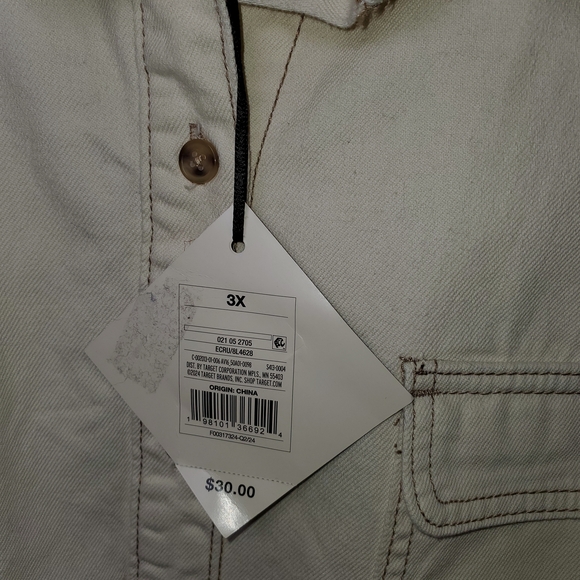 Ava & Viv Cream Button-Up Shirt - Picture 2 of 4